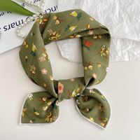 Women's Sweet Simple Style Color Block Cotton And Linen Printing Scarf sku image 56