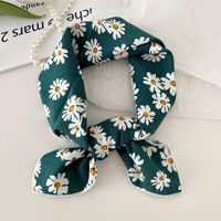 Women's Sweet Simple Style Color Block Cotton And Linen Printing Scarf sku image 27