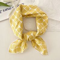 Women's Sweet Simple Style Color Block Cotton And Linen Printing Scarf sku image 24