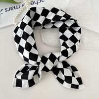 Women's Sweet Simple Style Color Block Cotton And Linen Printing Scarf sku image 31