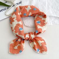 Women's Sweet Simple Style Color Block Cotton And Linen Printing Scarf sku image 35