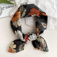 Women's Sweet Simple Style Color Block Cotton And Linen Printing Scarf sku image 63