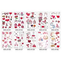 Valentine's Day Heart Shape Mixed Materials Tattoos & Body Art 1 Piece main image 2