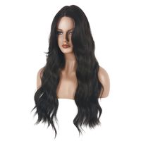 Women's Elegant Simple Style Casual Party Stage Simulation Mixed Hairline Side Fringe Long Curly Hair Wigs sku image 2