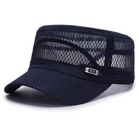Men's Casual Grid Curved Eaves Military Hat sku image 3