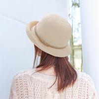 Women's Lady Solid Color Crimping Bucket Hat main image 5
