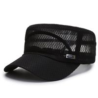 Men's Casual Grid Curved Eaves Military Hat sku image 1
