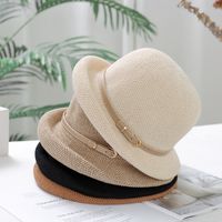 Women's Lady Solid Color Crimping Bucket Hat main image 6