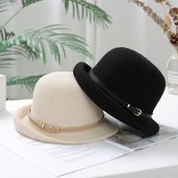 Women's Lady Solid Color Crimping Bucket Hat main image 2