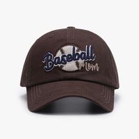 Unisex Basic Lady Simple Style Letter Curved Eaves Baseball Cap sku image 5