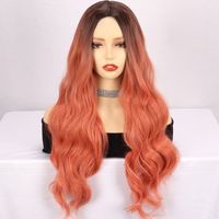 Women's Exaggerated Sexy Casual Party High Temperature Wire Centre Parting Long Curly Hair Wigs sku image 1
