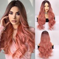 Women's Exaggerated Sexy Casual Party High Temperature Wire Centre Parting Long Curly Hair Wigs main image 6