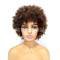 Unisex Exaggerated Black Casual Party High Temperature Wire Bangs Short Curly Hair Wigs main image 2
