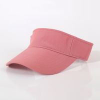 Unisex Simple Style Solid Color Curved Eaves Sun Hat main image 4