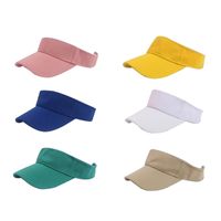 Unisex Simple Style Solid Color Curved Eaves Sun Hat main image 6