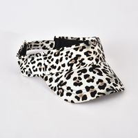 Women's Retro Simple Style Leopard Curved Eaves Sun Hat sku image 2