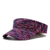 Unisex Simple Style Colorful Stripe Curved Eaves Sun Hat main image 4