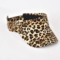 Frau Retro Einfacher Stil Leopard Gebogene Traufen Sonnenhut sku image 1