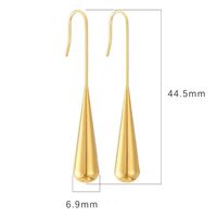1 Pair Ig Style Elegant French Style Water Droplets Plating Stainless Steel 18k Gold Plated Ear Hook sku image 4