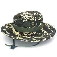 Adults Casual Solid Color Camouflage Flat Eaves Bucket Hat sku image 6