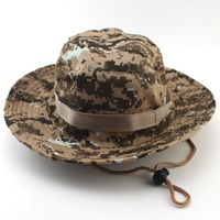 Adults Casual Solid Color Camouflage Flat Eaves Bucket Hat sku image 2