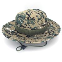 Adults Casual Solid Color Camouflage Flat Eaves Bucket Hat sku image 8