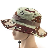 Adults Casual Solid Color Camouflage Flat Eaves Bucket Hat sku image 14