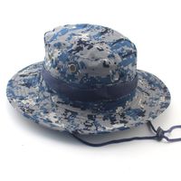 Adults Casual Solid Color Camouflage Flat Eaves Bucket Hat sku image 3