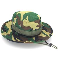 Adults Casual Solid Color Camouflage Flat Eaves Bucket Hat sku image 17
