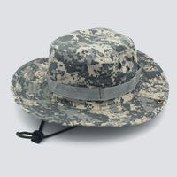 Adults Casual Solid Color Camouflage Flat Eaves Bucket Hat sku image 9