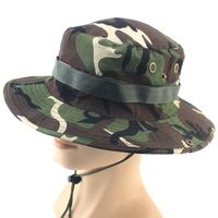 Adults Casual Solid Color Camouflage Flat Eaves Bucket Hat sku image 15