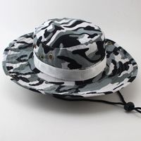 Adults Casual Solid Color Camouflage Flat Eaves Bucket Hat sku image 19