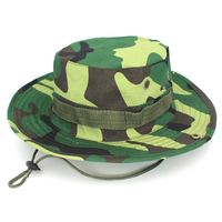 Adults Casual Solid Color Camouflage Flat Eaves Bucket Hat sku image 16