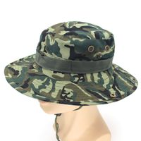Adults Casual Solid Color Camouflage Flat Eaves Bucket Hat sku image 18