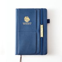 1 Piece Solid Color Class Learning Pu Leather Retro Notebook sku image 4