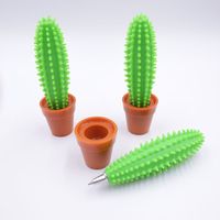 1 Piece Cactus Class Learning Daily Mixed Materials Cute Pastoral Ballpoint Pen sku image 1