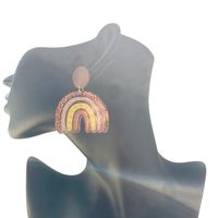 1 Pair Sweet Rainbow Plating Arylic 14k Gold Plated Drop Earrings main image 5