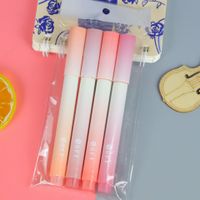 1 Piece Gradient Color Class Learning Daily Mixed Materials Pastoral Fluorescent Pen sku image 1