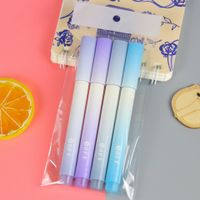 1 Piece Gradient Color Class Learning Daily Mixed Materials Pastoral Fluorescent Pen sku image 2