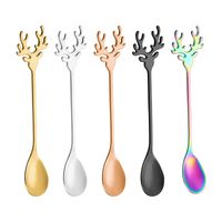 Christmas Cute Solid Color Stainless Steel Spoon 1 Piece main image 4