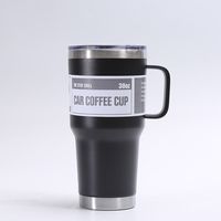 Elegant Retro Letter Stainless Steel Thermos Cup 1 Piece sku image 1