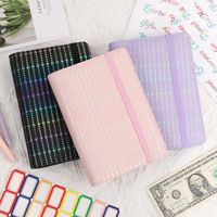 1 Piece Solid Color Class Learning Pu Leather Pastoral Notebook main image 3
