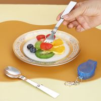 Casual Cute Solid Color Stainless Steel Spoon 1 Piece main image 4