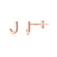 1 Pair Simple Style Letter Plating Sterling Silver 14k Gold Plated Ear Studs sku image 3