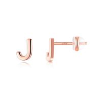 1 Paire Style Simple Lettre Placage Argent Sterling Plaqué Or 14k Boucles D'oreilles sku image 3