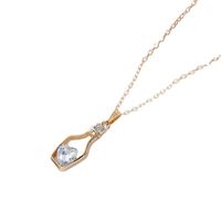 Style Simple Forme De Cœur Bouteille Alliage Placage Incruster Cristal Artificiel Femmes Pendentif main image 2