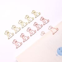1 Piece Solid Color Class Learning School Metal Cute Paper Clip main image 4