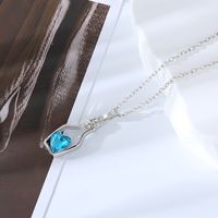 Simple Style Heart Shape Bottle Alloy Plating Inlay Artificial Crystal Women's Pendant Necklace sku image 13