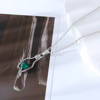 Simple Style Heart Shape Bottle Alloy Plating Inlay Artificial Crystal Women's Pendant Necklace sku image 16