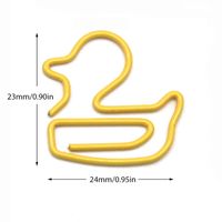 1 Piece Animal Solid Color Class Learning School Plastic Cute Paper Clip main image 2